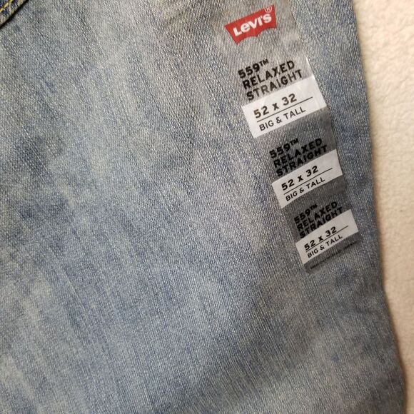 Levi's 559 Jeans‎ Men's 52X32 Medium Wash Relaxed Straight Denim #00590086 - Picture 3 of 11